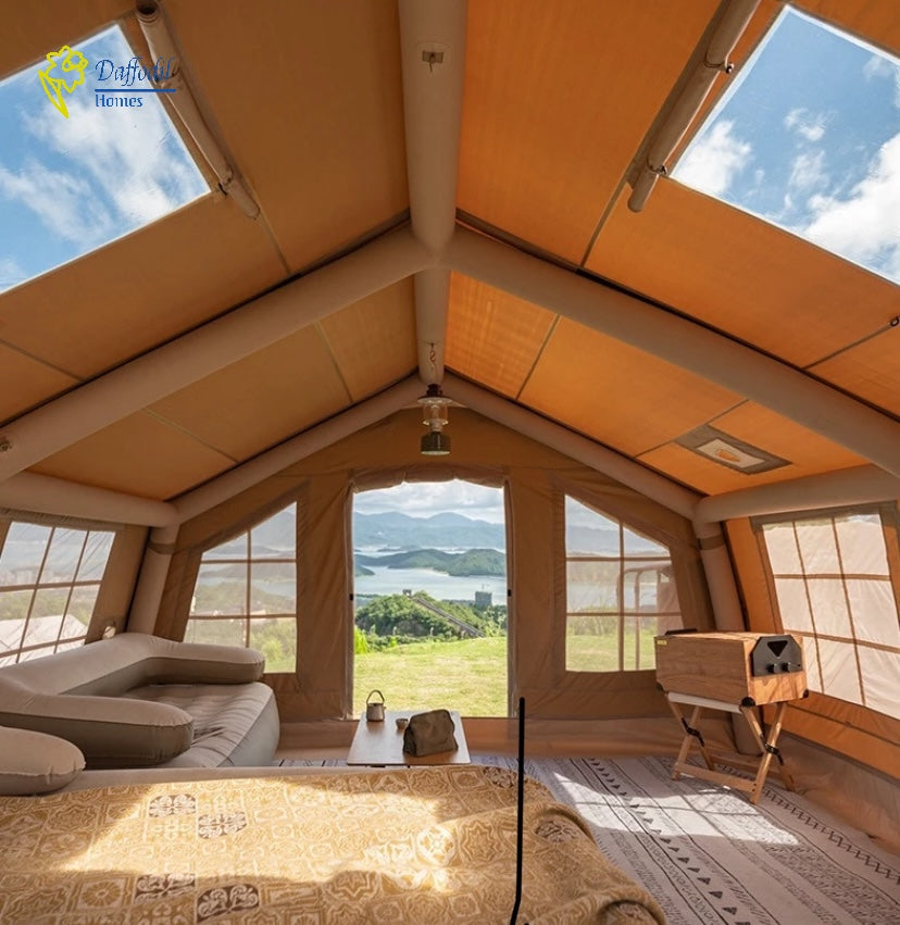 Luxury Outdoor Glamping Tent Villa – Free Premium Furniture & Stove Package(upto 12 person)