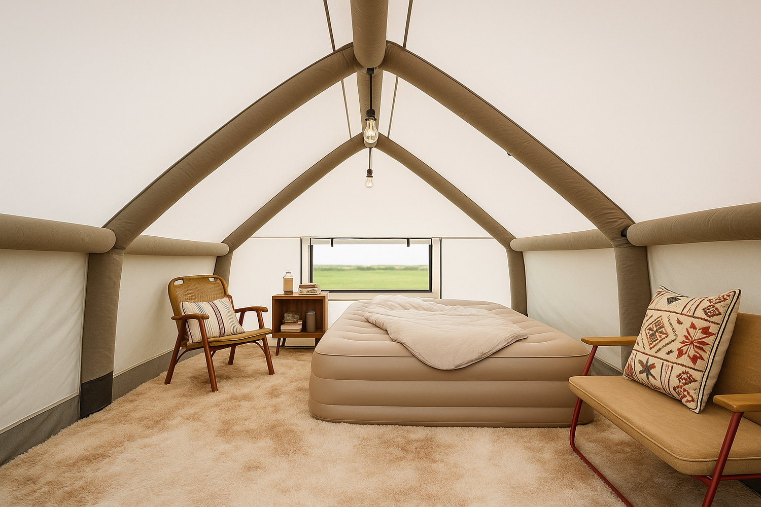 Enhanced luxury tent interior