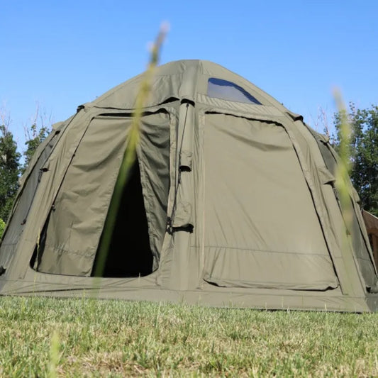 Luxury Outdoor Glamping Dome Tent Villa - Free Premium Camping Set & Stove Package(upto 10 person)- Green