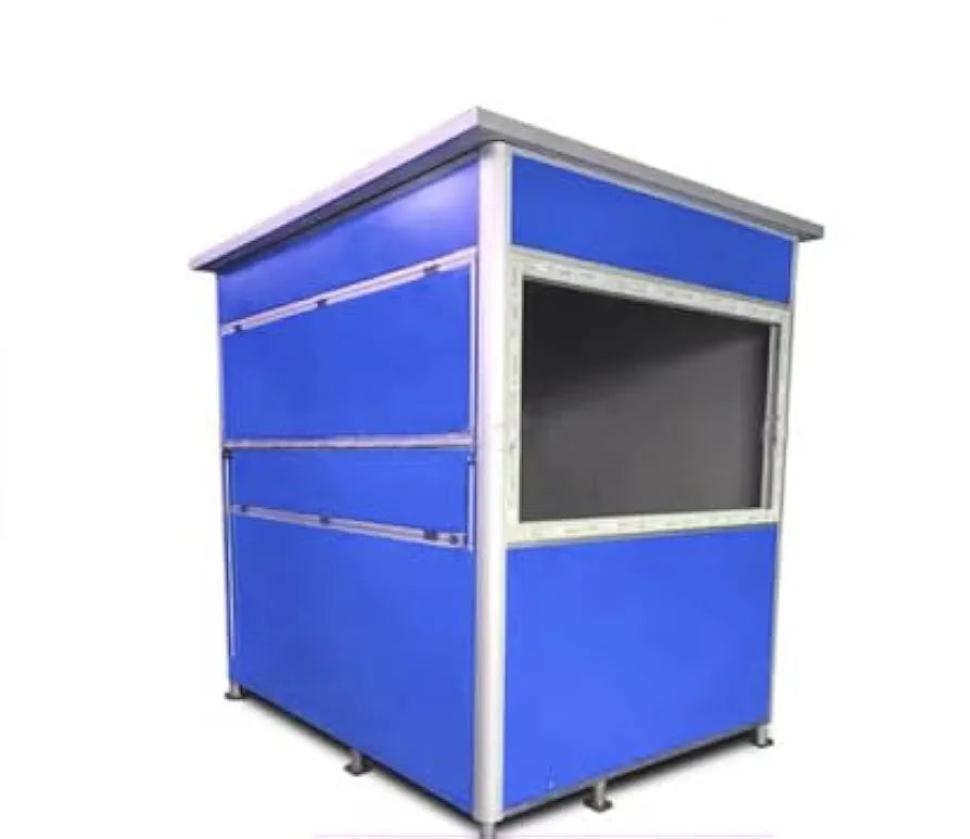 Commercial Food Kiosk, Prefabricated Shop Stand, 5x5x7.5 Feet, (Blue)