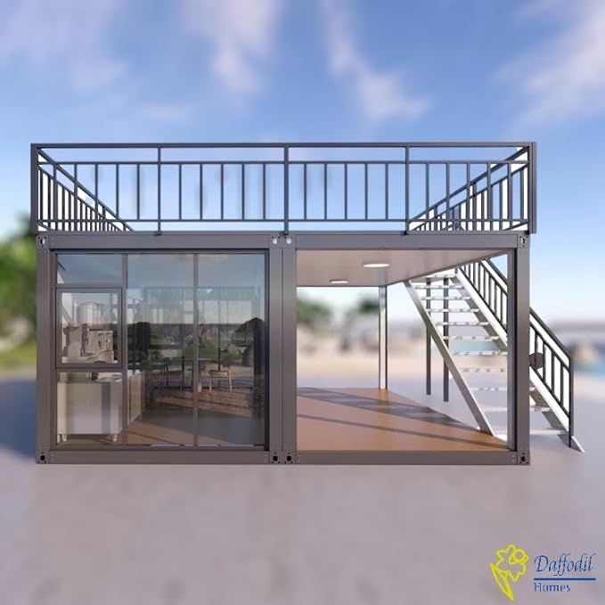 Luxury prefabricated Villa with Kitchen, washroom and Terrace roof