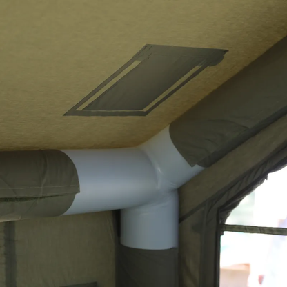 Luxury Inflatable Camping Tent Villa for 10-12 People with free Premium Accessories (Bed, Stove, Chairs & Electric Pump)