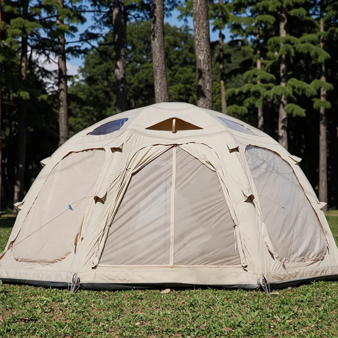 Luxury Outdoor Glamping Dome Tent Villa - Free Premium Camping Set & Stove Package(upto 10 person)- Green