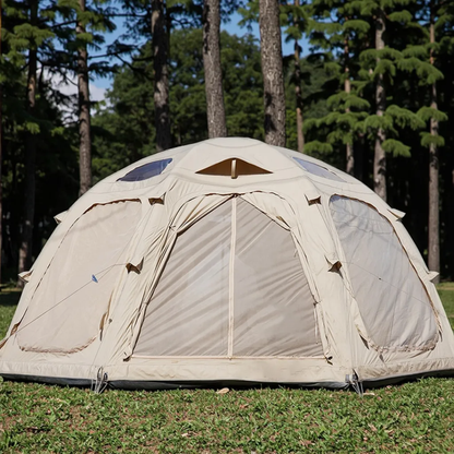Luxury Outdoor Glamping Dome Tent Villa - Free Premium Camping Set & Stove Package(upto 10 person)- Green