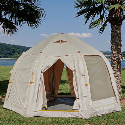 Luxury Outdoor Glamping Dome Tent Villa - Free Premium Camping Set & Stove Package(upto 10 person)- Green