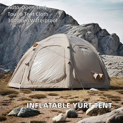Luxury Outdoor Glamping Dome Tent Villa - Free Premium Camping Set & Stove Package(upto 10 person)- Green