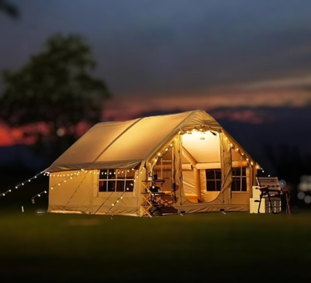 Luxury Outdoor Glamping Tent Villa – Free Premium Furniture & Stove Package(upto 12 person)