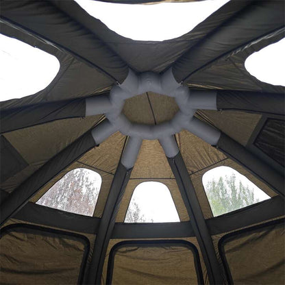 Luxury Outdoor Glamping Dome Tent Villa - Free Premium Camping Set & Stove Package(upto 10 person)- Green