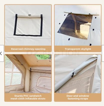Luxury Outdoor Glamping Tent Villa – Free Premium Furniture & Stove Package(upto 12 person)
