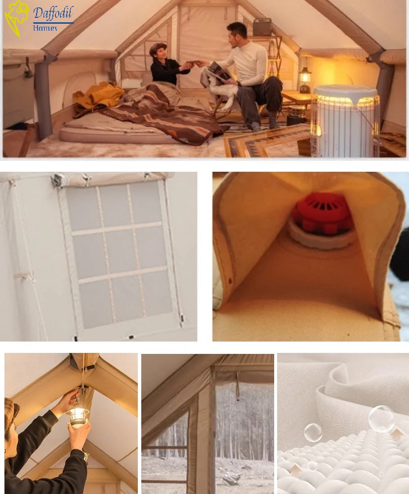Luxury Outdoor Glamping Tent Villa – Free Premium Furniture & Stove Package(upto 12 person)