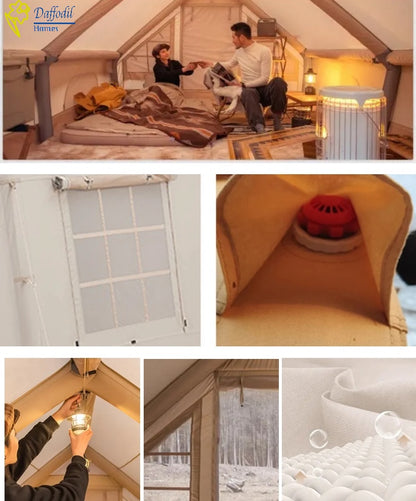 Luxury Outdoor Glamping Tent Villa – Free Premium Furniture & Stove Package(upto 12 person)