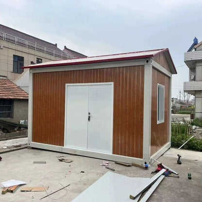 20ft x 10ft Portable Prefabricated Container House | Modern Alloy Steel Modular Cabin with Door & Windows