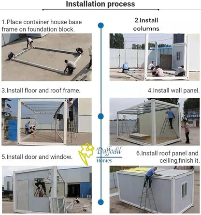 Portable Prefabricated Container Office/Room/House, 30 Minute Installation, No Crane Required(20ft)