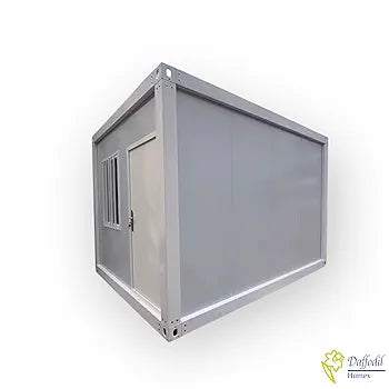 Portable Office/Storage Container, 10x10x10 ft, Quick 15-Min Assembly, Steel Frame with Window and Door, (White)