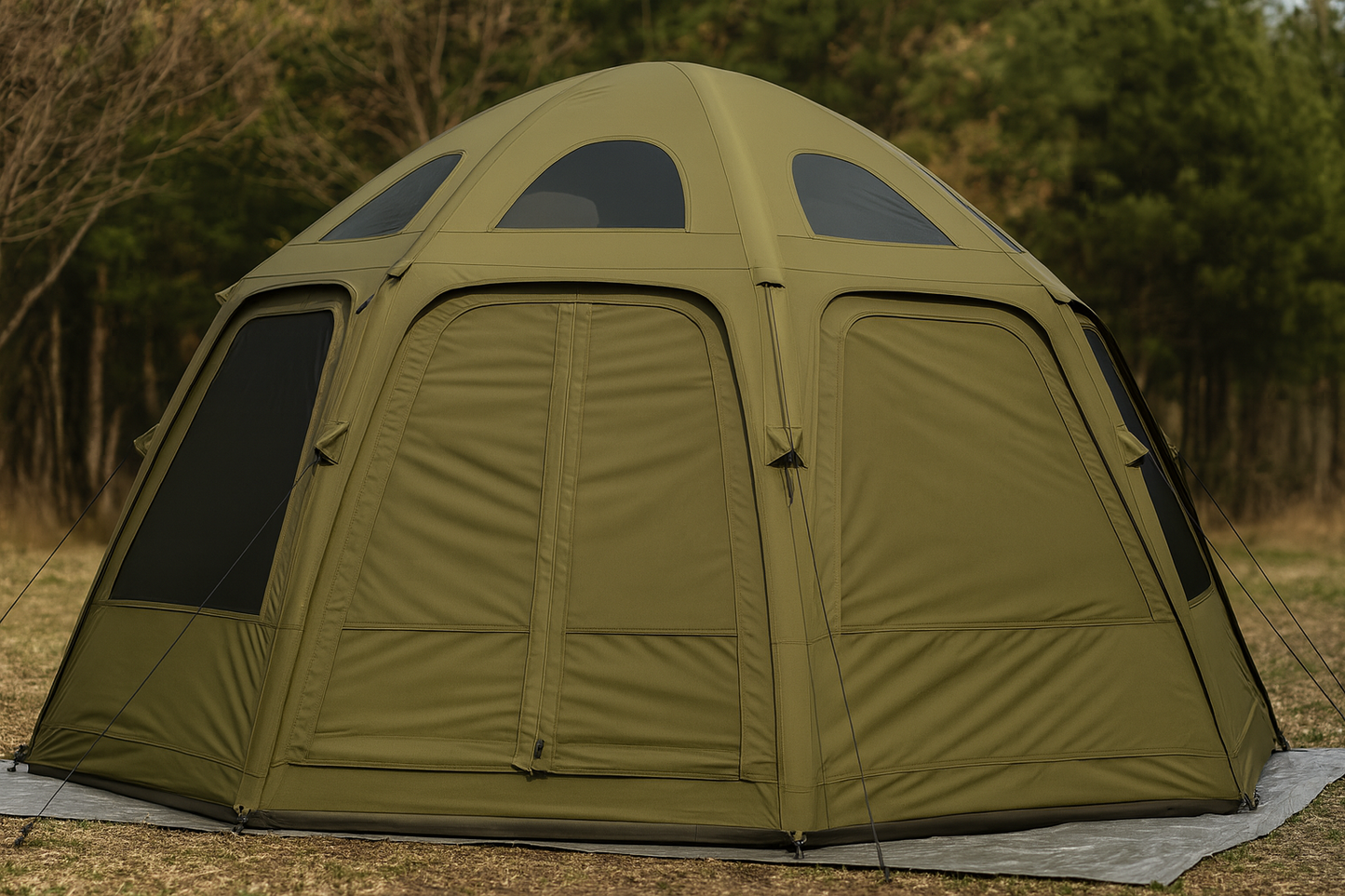 Luxury Outdoor Glamping Dome Tent Villa - Free Premium Camping Set & Stove Package(upto 10 person)- Green