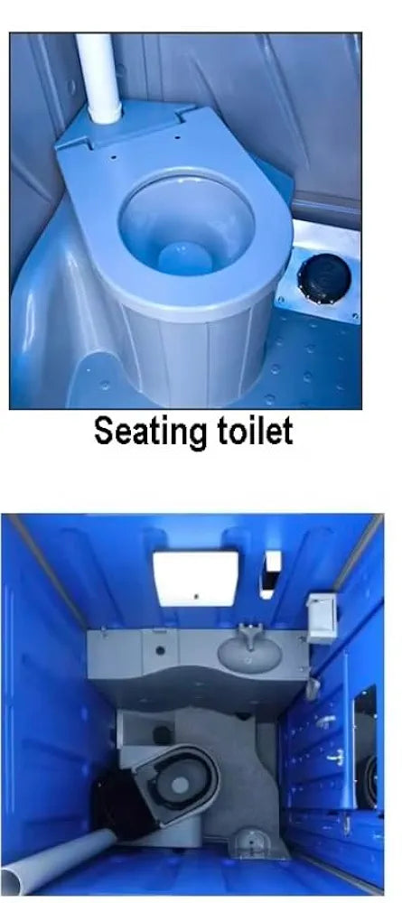 Heavy Duty HDPE Plastic Portable Toilet/Restroom (Red)
