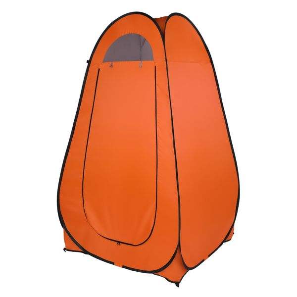 Portable Pop-Up Orange Shower Tent 1-2 Person Waterproof Camping Shelter