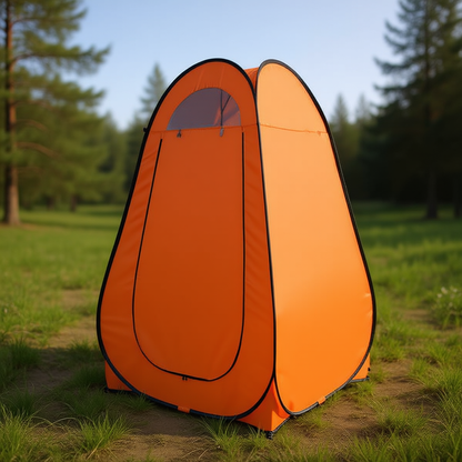 Portable Pop-Up Orange Shower Tent 1-2 Person Waterproof Camping Shelter