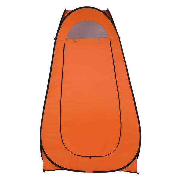 Portable Pop-Up Orange Shower Tent 1-2 Person Waterproof Camping Shelter