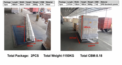 20ft x 10ft Portable Prefabricated Container House | Modern Alloy Steel Modular Cabin with Door & Windows