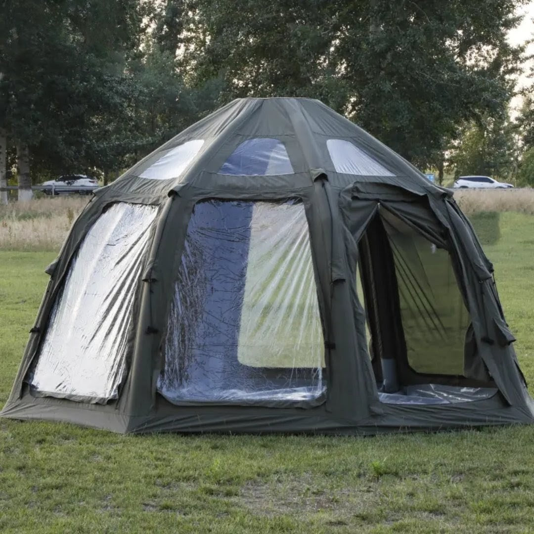 Luxury Outdoor Glamping Dome Tent Villa - Free Premium Camping Set & Stove Package(upto 10 person)- Green