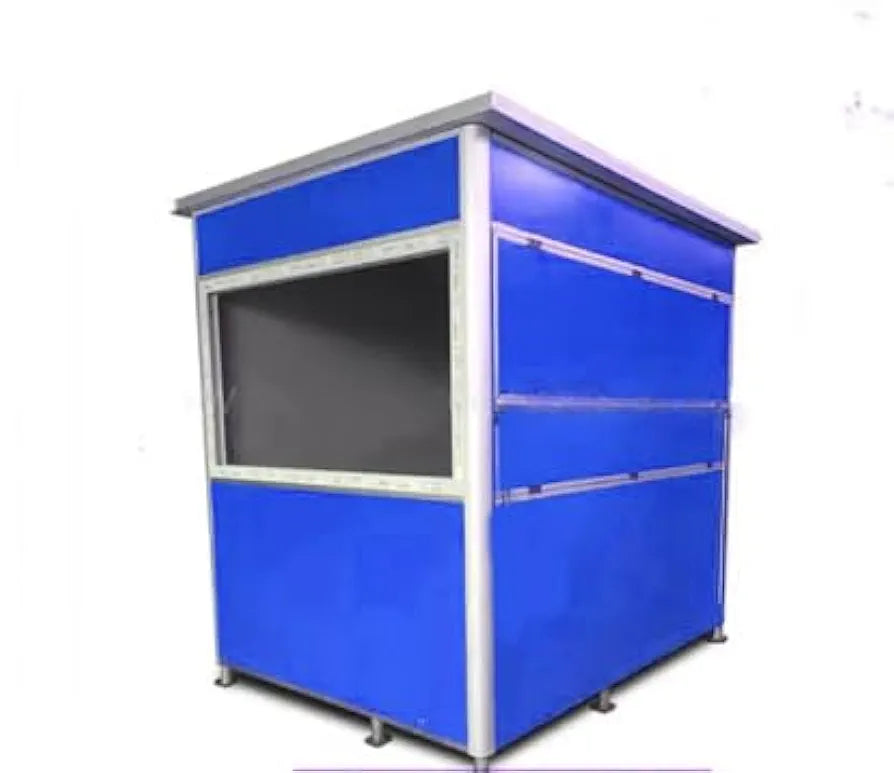 Commercial Food Kiosk, Prefabricated Shop Stand, 5x5x7.5 Feet, (Blue)