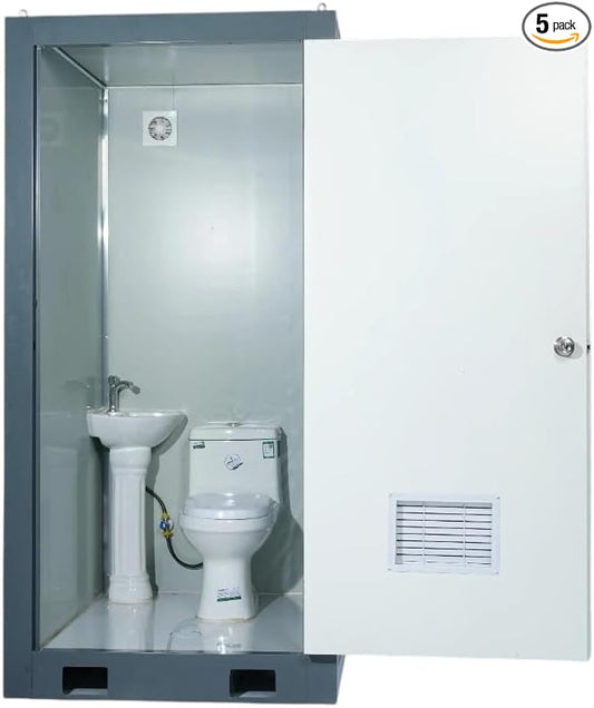 Heavy duty Portable outdoor toilet/restroom, high grade prefabricated portable mobile toilet for outdoor use(Assembly required)