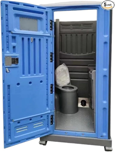 Heavy Duty HDPE Plastic Portable Toilet/Restroom (Blue)
