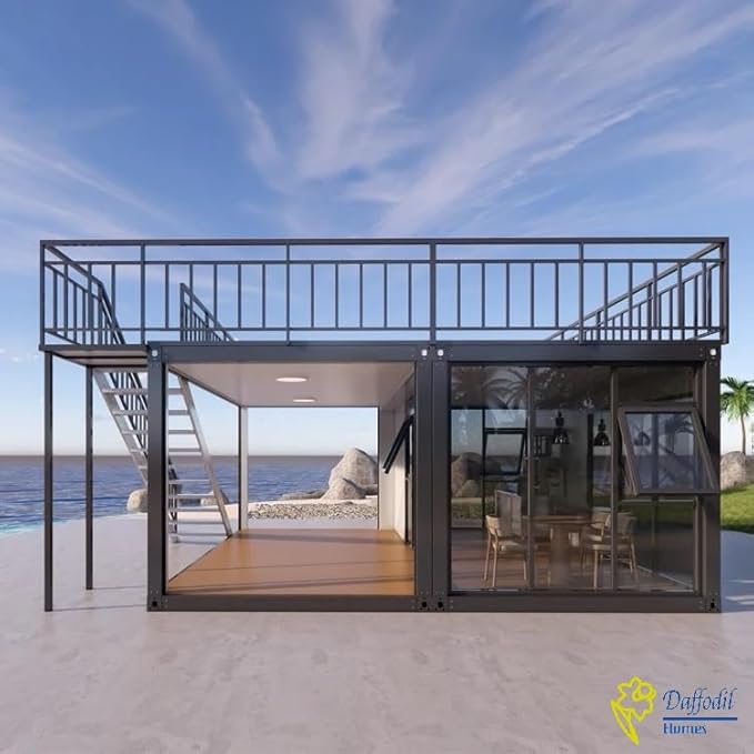 Luxury prefabricated Villa with Kitchen, washroom and Terrace roof
