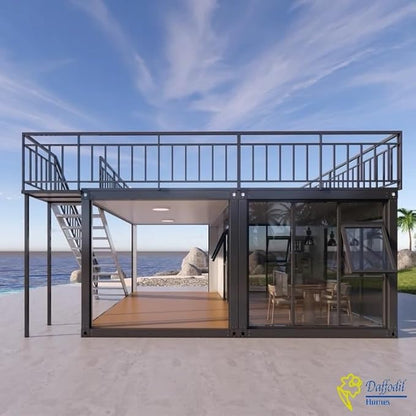 Luxury prefabricated Villa with Kitchen, washroom and Terrace roof